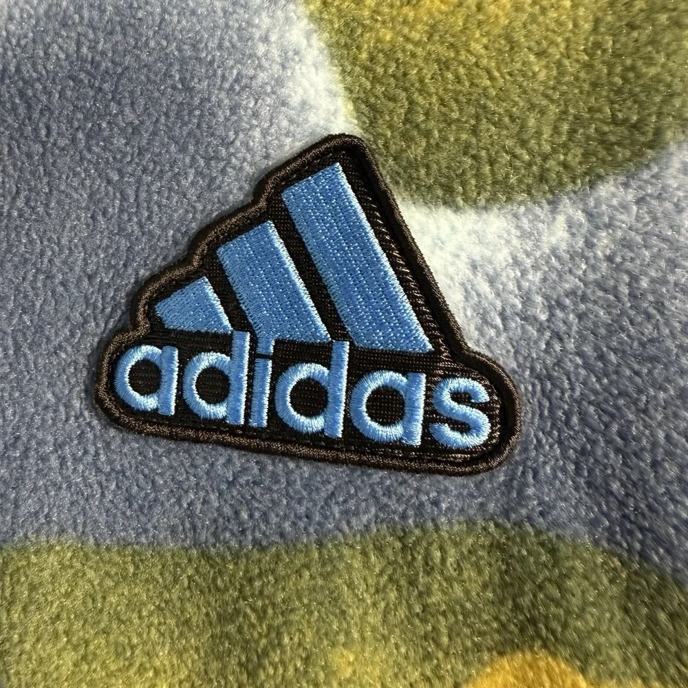 Adidas‎ Colorful Fleece 1/4 Zip Pullover Fuzzy Sweatshirt Youth Size XL (18/20)